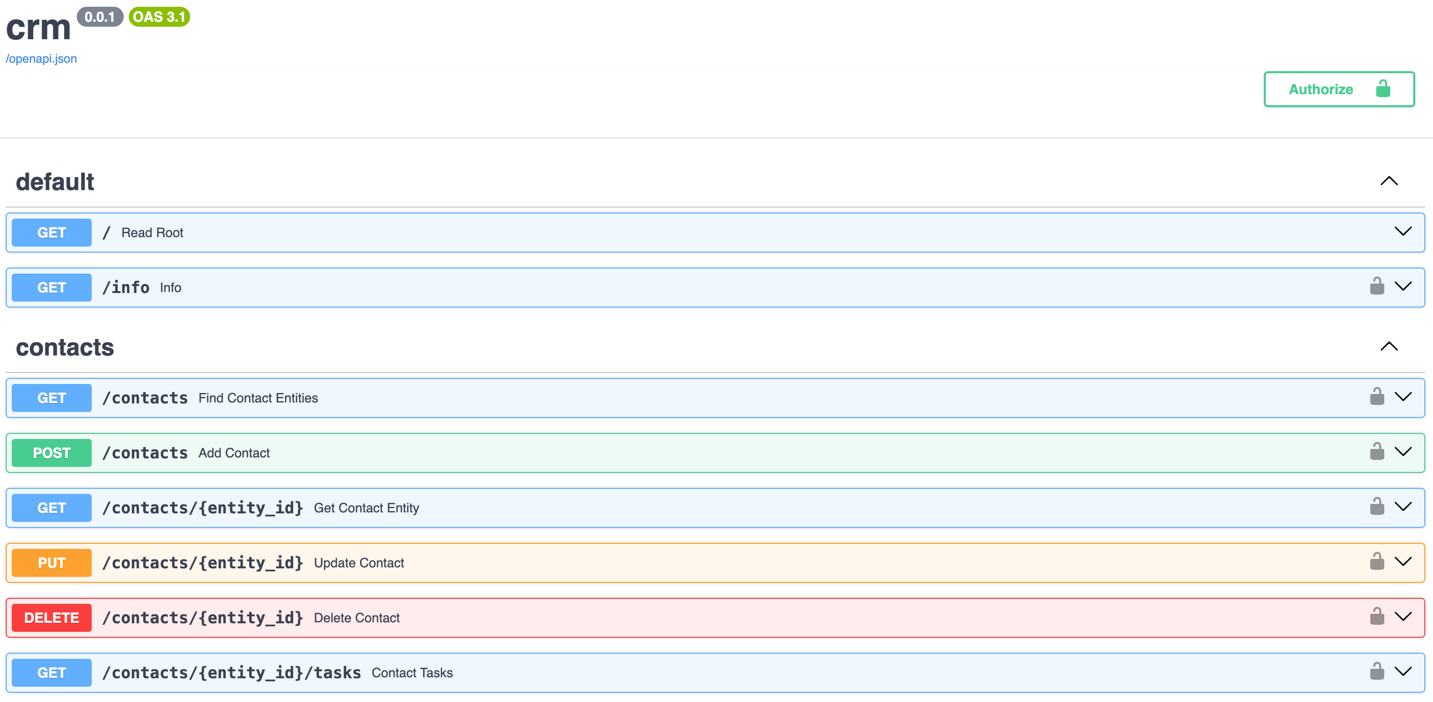 Screenshot of the Fractal Forge backend API docs